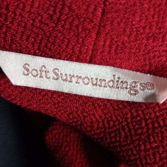Soft Surroundings LP Red Mesa Button Open Vest Style 26312 Petite - Picture 3 of 14